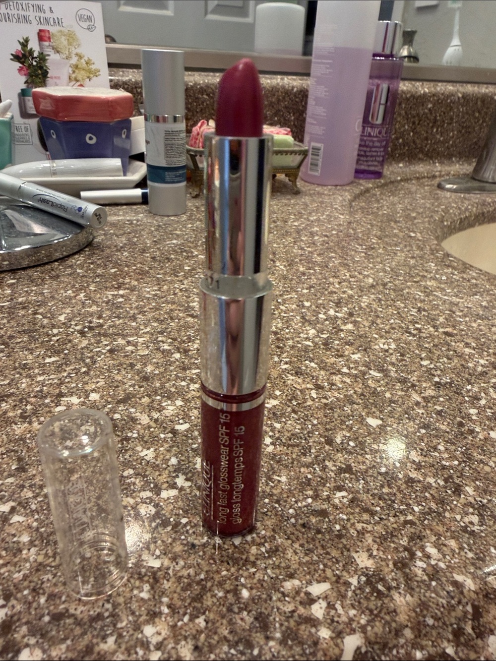Clinique Lipstick & Gloss Duo in Raspberry Plum